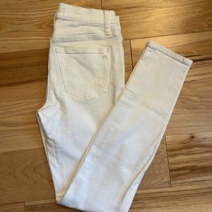 Madewell white high-rise skinny jeans